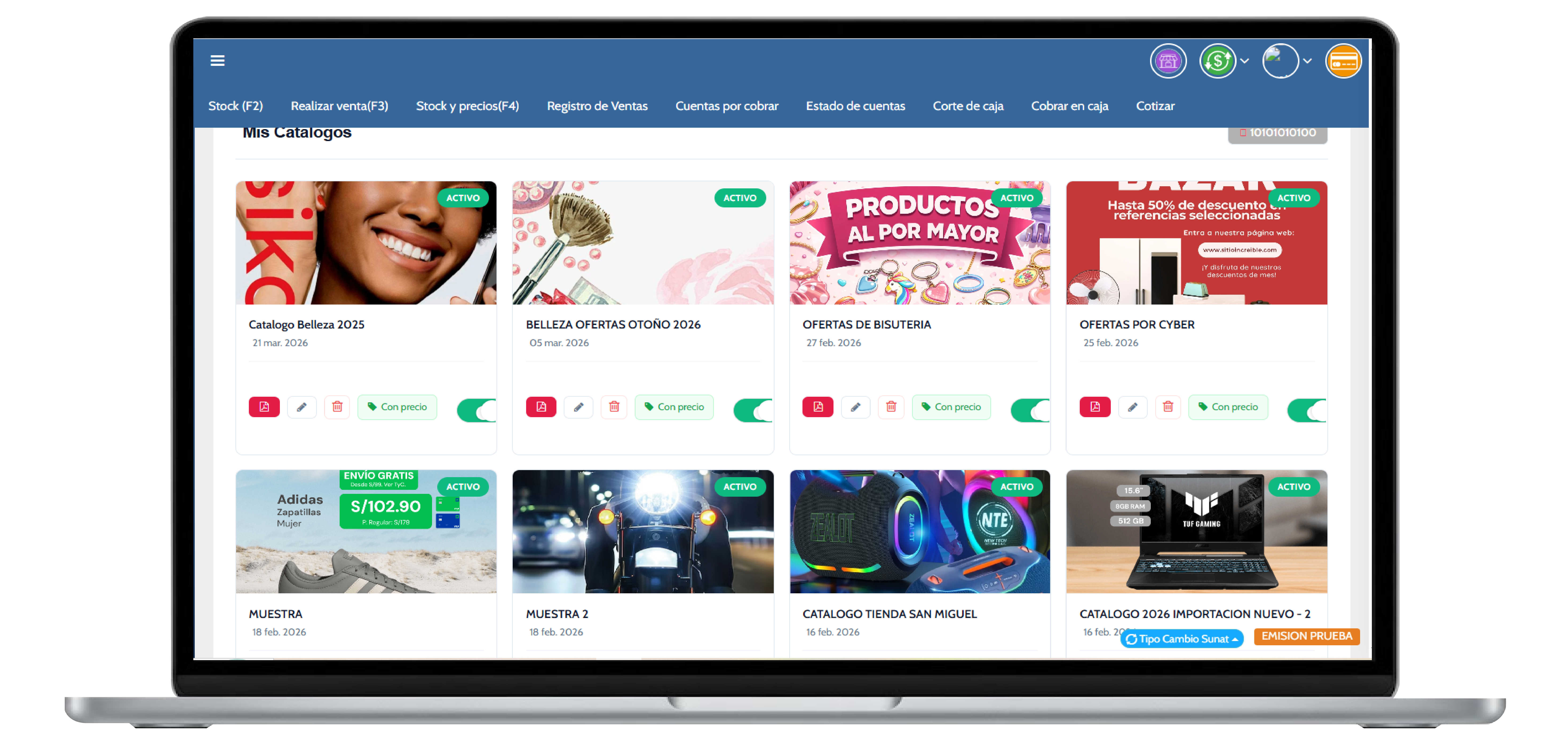 Gestión de Catalogos